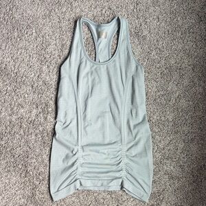 Athleta Light Gray Striped Tank Top